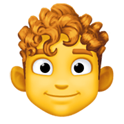 Emoji 👨‍🦱 Uomo: Capelli Ricci su Facebook 13.1.