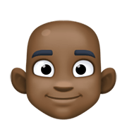👨🏿‍🦲 Emoji Mann: dunkle Hautfarbe, Glatze Facebook 13.1.