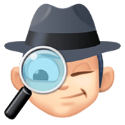 🕵🏻‍♂️ Emoji Detective Hombre: Tono De Piel Claro en Facebook 13.1.