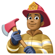 Emoji 👨🏾‍🚒 Pompiere Uomo: Carnagione Abbastanza Scura su Facebook 13.1.