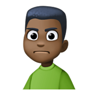 Emoji 🙍🏿‍♂️ Uomo Corrucciato: Carnagione Scura su Facebook 13.1.