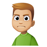 🙍🏼‍♂️ Emoji Hombre Frunciendo El Ceño: Tono De Piel Claro Medio en Facebook 13.1.