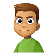 🙍🏽‍♂️ Emoji Hombre Frunciendo El Ceño: Tono De Piel Medio en Facebook 13.1.