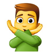 🙅‍♂️ Emoji Mann mit überkreuzten Armen Facebook 13.1.