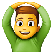 🙆‍♂️ Emoji Mann mit Händen auf dem Kopf Facebook 13.1.