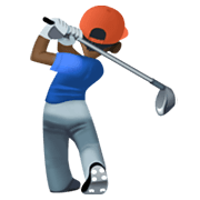 Emoji 🏌🏿‍♂️ Golfista Uomo: Carnagione Scura su Facebook 13.1.