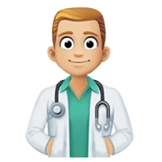 👨🏼‍⚕️ Emoji Arzt: mittelhelle Hautfarbe Facebook 13.1.
