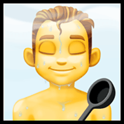 Emoji 🧖‍♂️ Uomo In Sauna su Facebook 13.1.