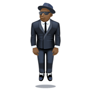 Emoji 🕴🏿‍♂️ Uomo in giacca e cravatta levitante: Carnagione Scura su Facebook 13.1.