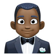 Emoji 🤵🏿‍♂️ Uomo in smoking: tonalità nera della pelle su Facebook 13.1.