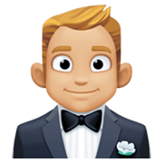 🤵🏼‍♂️ Emoji Mann im Tuxedo: mittelhelle Hautfarbe Facebook 13.1.