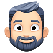 🧔🏻‍♂️ Emoji Mann: Bart helle Hautfarbe Facebook 13.1.