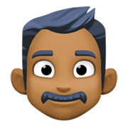 Emoji 👨🏾 Uomo: Carnagione Abbastanza Scura su Facebook 13.1.