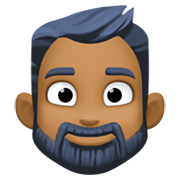 🧔🏾‍♂️ Emoji Hombre Con Barba Tono De Piel Oscuro Medio en Facebook 13.1.