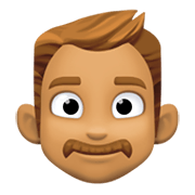 👨🏽 Emoji Homem: Pele Morena na Facebook 13.1.