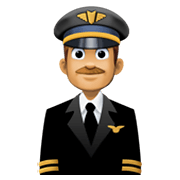 Emoji 👨🏽‍✈️ Pilota Uomo: Carnagione Olivastra su Facebook 13.1.