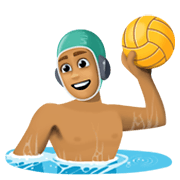 🤽🏽‍♂️ Emoji Wasserballspieler: mittlere Hautfarbe Facebook 13.1.