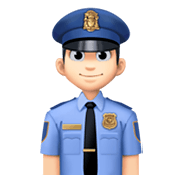 Emoji 👮🏻‍♂️ Poliziotto Uomo: Carnagione Chiara su Facebook 13.1.