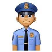 👮🏽‍♂️ Emoji Polizist: mittlere Hautfarbe Facebook 13.1.