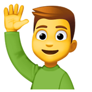 Emoji 🙋‍♂️ Uomo Con Mano Alzata su Facebook 13.1.