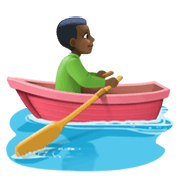 🚣🏿‍♂️ Emoji Mann im Ruderboot: dunkle Hautfarbe Facebook 13.1.