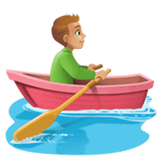 🚣🏼‍♂️ Emoji Mann im Ruderboot: mittelhelle Hautfarbe Facebook 13.1.