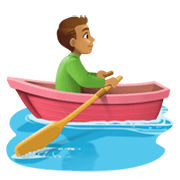 🚣🏽‍♂️ Emoji Mann im Ruderboot: mittlere Hautfarbe Facebook 13.1.