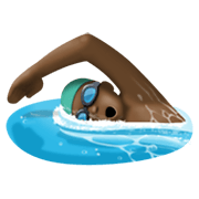 🏊🏿‍♂️ Emoji Hombre Nadando: Tono De Piel Oscuro en Facebook 13.1.
