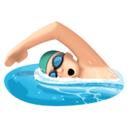 🏊🏻‍♂️ Emoji Homem Nadando: Pele Clara na Facebook 13.1.