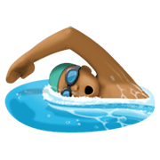 🏊🏾‍♂️ Emoji Homem Nadando: Pele Morena Escura na Facebook 13.1.