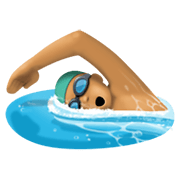 🏊🏽‍♂️ Emoji Hombre Nadando: Tono De Piel Medio en Facebook 13.1.