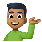 💁🏾‍♂️ Emoji Infoschalter-Mitarbeiter: mitteldunkle Hautfarbe Facebook 13.1.