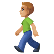 🚶🏼‍♂️ Emoji Hombre Caminando: Tono De Piel Claro Medio en Facebook 13.1.