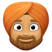 👳🏽‍♂️ Emoji Mann mit Turban: mittlere Hautfarbe Facebook 13.1.