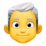 Emoji 👨‍🦳 Uomo: Capelli Bianchi su Facebook 13.1.