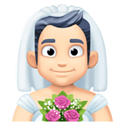 Emoji 👰🏻‍♂️ Sposo Con Velo: Carnagione Chiara su Facebook 13.1.