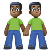 👬🏿 Emoji händchenhaltende Männer: dunkle Hautfarbe Facebook 13.1.