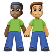 Emoji 👨🏿‍🤝‍👨🏽 Due Uomini Che Si Tengono Per Mano: Carnagione Scura E Carnagione Olivastra su Facebook 13.1.