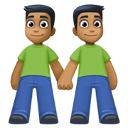 👬🏾 Emoji händchenhaltende Männer: mitteldunkle Hautfarbe Facebook 13.1.