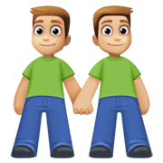 👬🏼 Emoji händchenhaltende Männer: mittelhelle Hautfarbe Facebook 13.1.