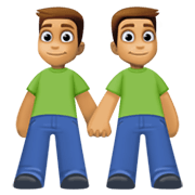 👬🏽 Emoji händchenhaltende Männer: mittlere Hautfarbe Facebook 13.1.
