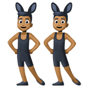 👯🏾‍♂️ Emoji Hombres Con Orejas De Conejo, Tono De Piel Oscuro Medio en Facebook 13.1.