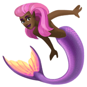 🧜🏿‍♀️ Emoji Sirena: Tono De Piel Oscuro en Facebook 13.1.