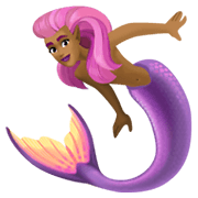 🧜🏾‍♀️ Emoji Sirena: Tono De Piel Oscuro Medio en Facebook 13.1.