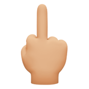 🖕🏼 Emoji Mittelfinger: mittelhelle Hautfarbe Facebook 13.1.