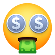🤑 Emoji Gesicht mit Dollarzeichen Facebook 13.1.