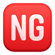 🆖 Emoji Großbuchstaben NG in blauem Quadrat Facebook 13.1.