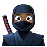 🥷🏿 Emoji Ninja: Tono De Piel Oscuro en Facebook 13.1.