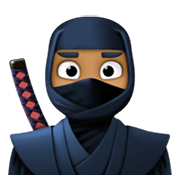🥷🏾 Emoji Ninja: Tono De Piel Oscuro Medio en Facebook 13.1.