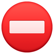 Emoji ⛔ Segnale Di Divieto Di Accesso su Facebook 13.1.